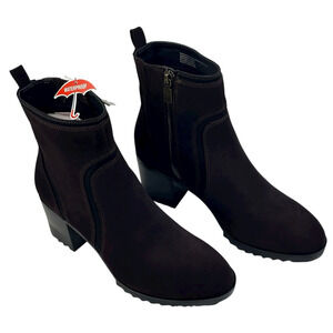 Blondo Raniah Dark Brown Suede Waterproof Ankle Boots Booties Size 9.5M New $180